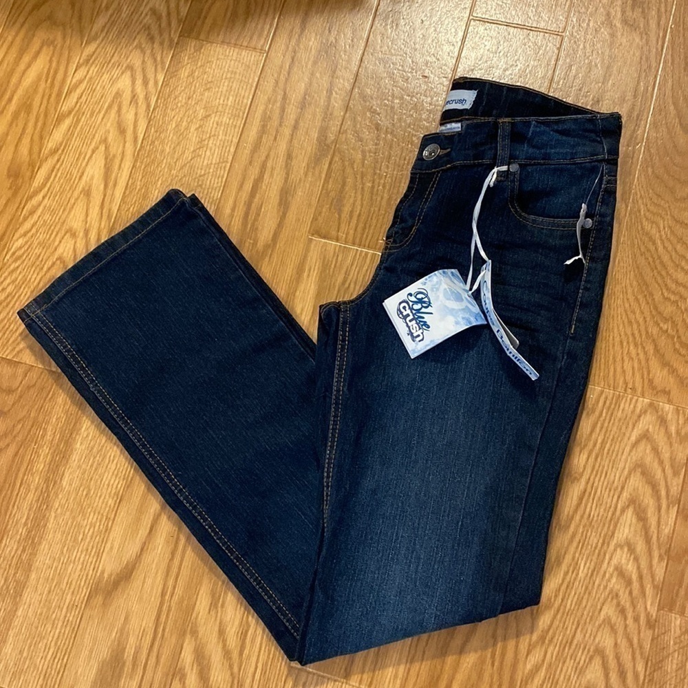 BLUE  Crush Girls Teen Dark Wash Boot Cut Blue Jeans (Size 5) NWT